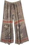 Silver Star Relaxed Tie Dye Wide Leg Pants 