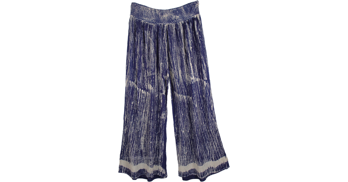 Beach Party Hippie Pants in Cobalt Blue | Blue | Split-Skirts-Pants, XL ...