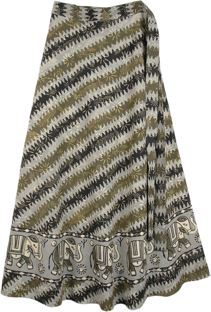 Groovy Summer Striped Wrap Around Skirt