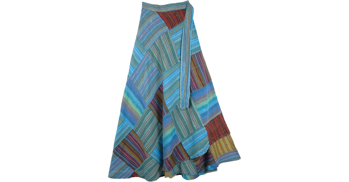 ★LOOPLOOP★Shirring Cover Up Skirt★Patchwork_Sky Blue★ MUSINSA | LOOPLOOP Shirring Cover Up Skirt [Bohemian