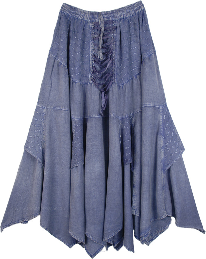 Pale Amethyst Handkerchief Hem Skirt