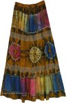 Amber Circles Tie Dye Georgette Maxi Skirt