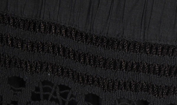 Gypsy Black Mid Length Crochet Lace Skirt