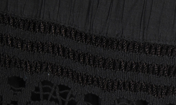 Gypsy Black Mid Length Crochet Lace Skirt