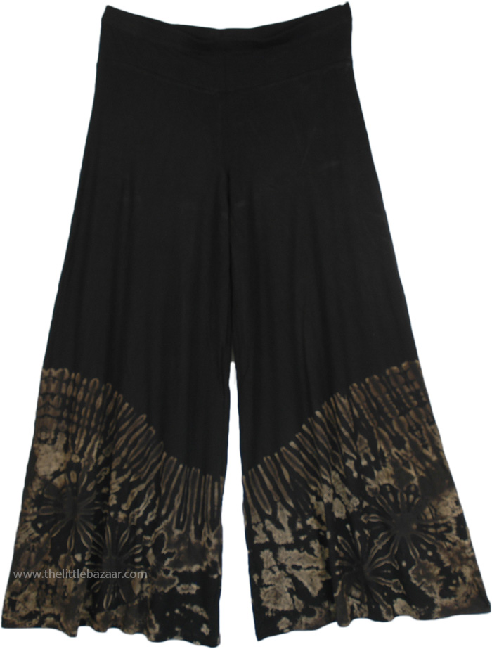 Shadow Tie-Dye Black Flary Lounge Pants