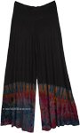 Wide Leg Split Skirt Pants with Colorful Tie-Dye