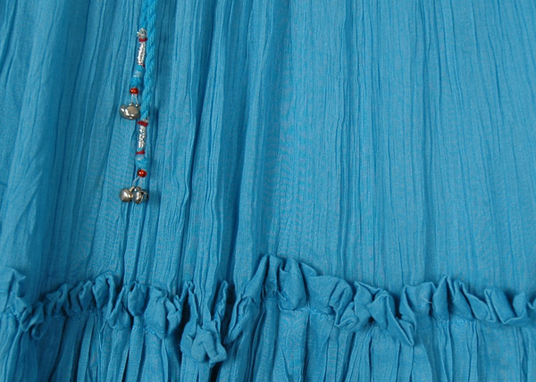 Dodger Blue Full Circle Tiered Gypsy Skirt
