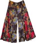 Wide Leg Cotton Culotte Pant in Wild Jungle Floral