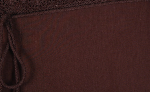 Cocoa Brown Cotton Wide Leg Pull On Pants