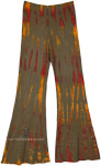 Green Tie Dye Bloomer Hippie Wide Leg Pants