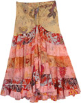Stylized Tiered Skirt in Rose Bud Shade