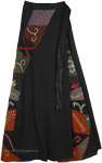 Voodoo Spell Dark Black Wrap Around Skirt