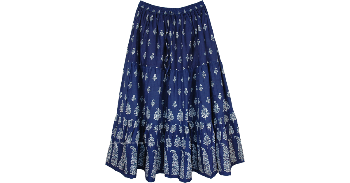 cobalt blue maxi skirt