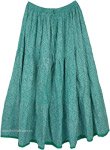 Roof Terracotta Mid Length Cotton Summer Skirt