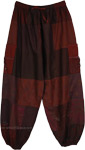 Rust Chocolate Patchwork Harem Adventure Pants