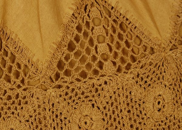 Tussock Gold Crochet Cotton Summer Skirt