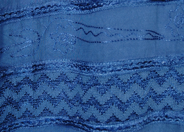 Bali Mid-Length Western Style Rayon Skirt Blue