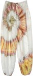 Passion Ivory Tie Dye Swirl Straight Harem Pants