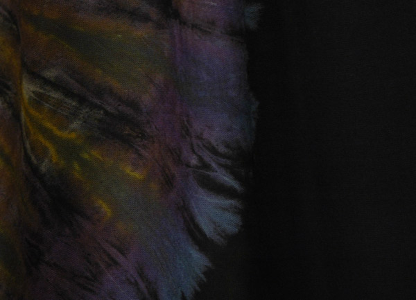 Flaming indigo Black Tie Dye Swirl Straight Harem Pants