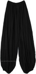 Tall Charcoal Solid Rayon Harem Trousers