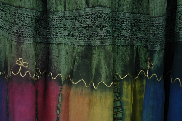 Moss Circles Mystic Tie Dye Georgette Maxi Skirt