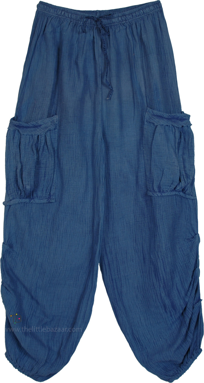 Blue Horizon Cotton Harem Dream Pants