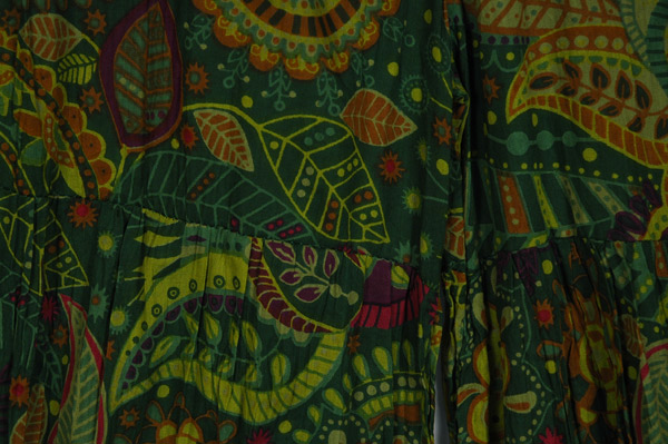 Cotton Palazzo Pants Vibrant Green Paisley Print
