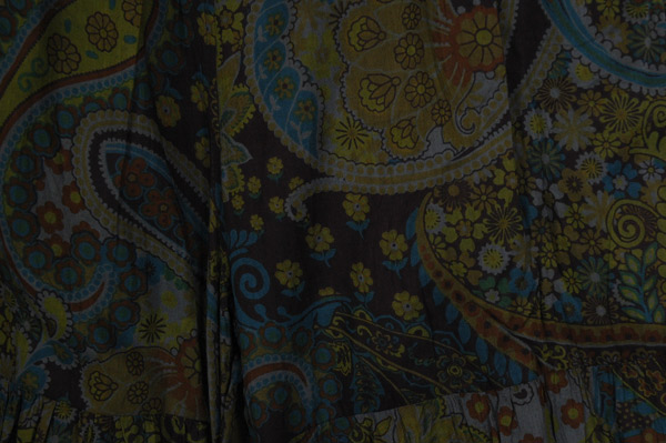 Midnight Paisley Tiered Cotton Palazzo Pants
