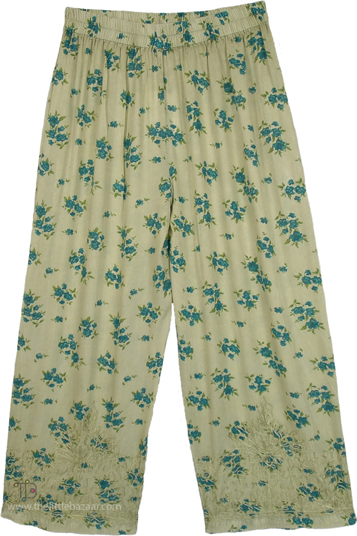 Sunny Meadow Floral Print Palazzo Lounge Pants