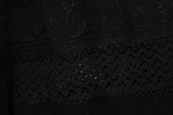 Raven Embroidered Gypsy Renaissance Skirt