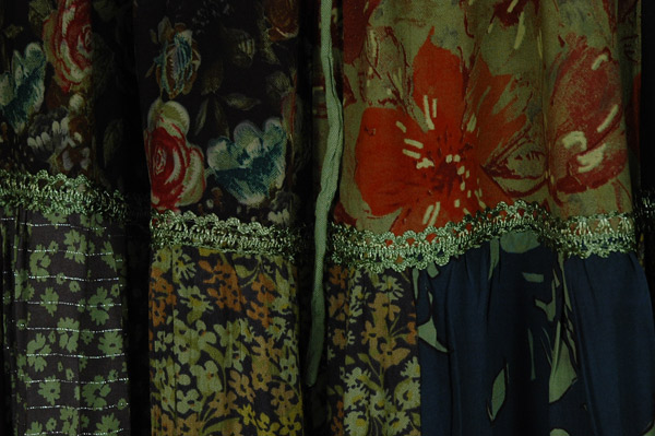 Green Harmony Artisanal Rayon Patchwork Maxi Skirt