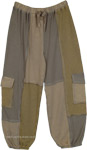 Earthy Comfort Terry Block Textured Cargo Pants