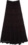 Onyx Cotton Tall Maxi Skirt Seven Tiers