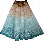 Boho Tie Dye Sequin Long Skirt 