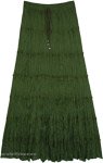 Enchanted Forest Cotton Tiered Broomstick Tall Skirt
