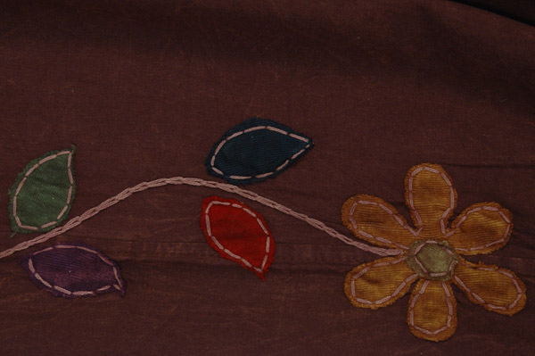 Cocoa Bloom Floral Applique Cotton Harem Pants
