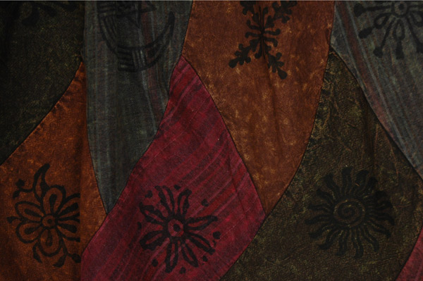 Celestial Patchwork Earthy Asymmetrical Skirt