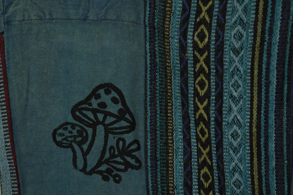 Stonewashed Teal Hippie Patchwork Harem Pants