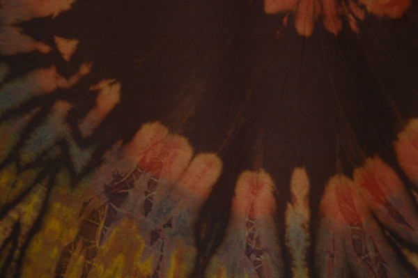 Chocolate Sunburst Tie Dye Wide Leg Palazzo Pants