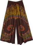 Smocked Waist Tie Dye Wide Leg Palazzo Pants [5380]