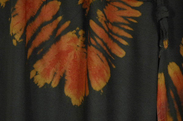 Deciduous Green Hand Tie Dyed Flowy Pants