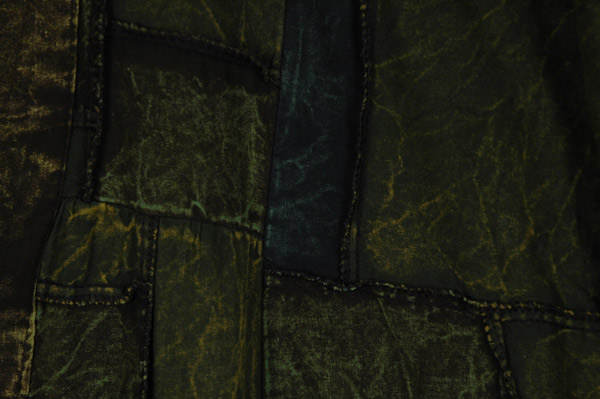 Forest Green Patchwork Wide Leg Boho Pants