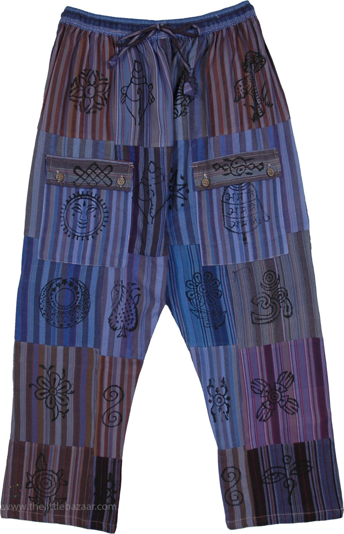 Moon Goddess Hand Printed Wanderer Trousers
