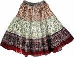 Printed Cotton Summer Short Skirt 