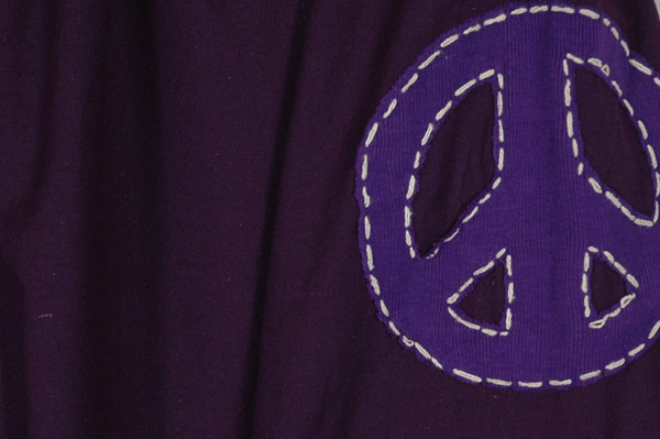 Purple Peace Hippie Vibes Cotton Harem Pants