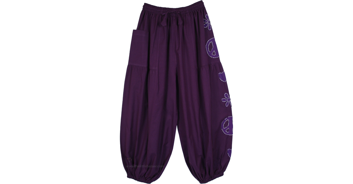 KIDS HAREM PANTS PEACE LOVE AND HAIR main image 1