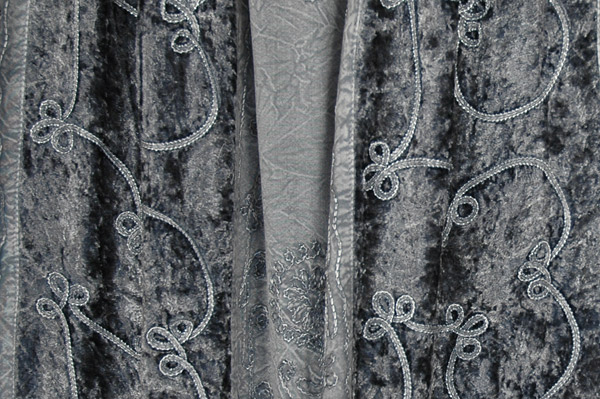 Silver Creek Velvet Embroidered Maxi Panels Skirt