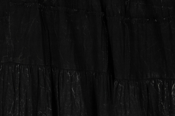 Midnight Shadow Patchwork Tier Maxi Boho Skirt