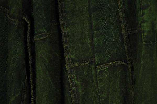 Exquisite Emerald Patchwork Wide Leg Boho Pants