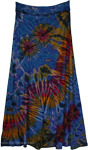 Blue Fashion Skirt with Creative Hand Tie Dye  [5498]